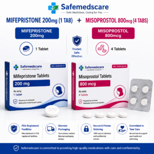 Abortion Pill Mifepristone 200mg (1 tab) + Misoprostol 1600mcg (4 tabs) Extra Misoprostol (4 Tabs)